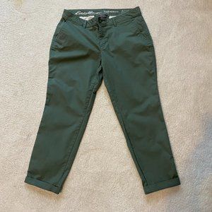 Eddie Bauer army green boyfriend pants size 10 PETITE